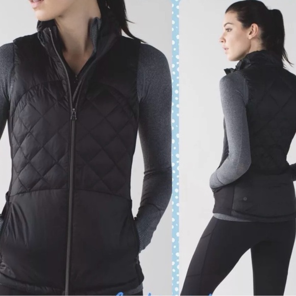 lululemon athletica Jackets & Blazers - Lululemon Down For a Run vest black Sz 6